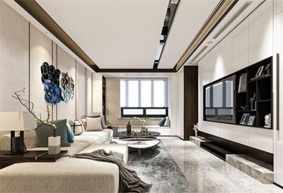現(xiàn)代簡約風(fēng)下的溫馨港灣 西安鴻基紫韻200㎡四居別墅裝修設(shè)計解析